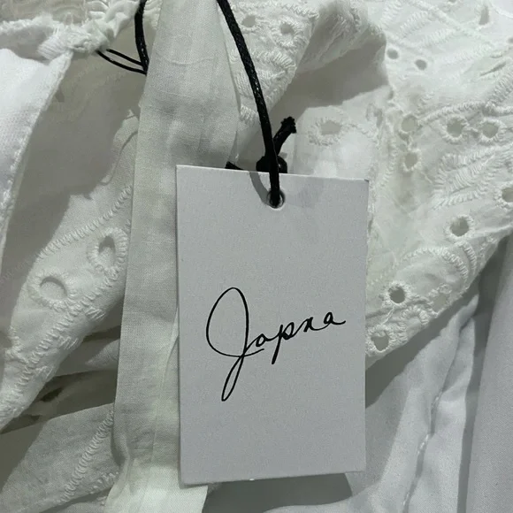 Eyelet 100% Cotton White Tank Dress - Picture 2 of 8